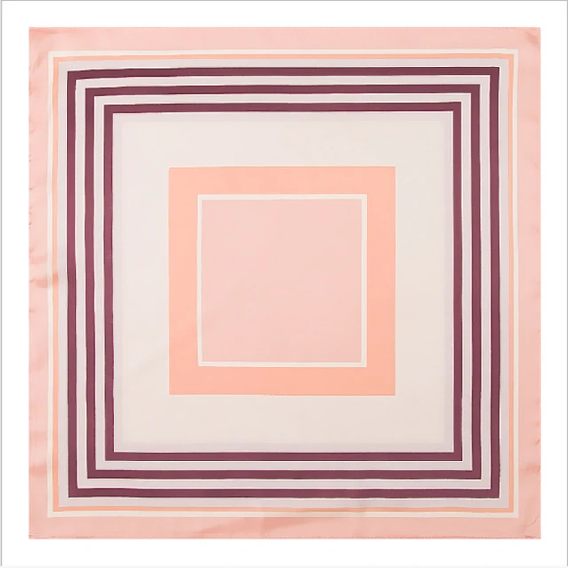 2021 summer square 33 color silk scarf fashion print ladies luxury hair band turban handkerchief head female beach shawl ML15 26