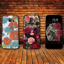 모바일 삼성 A5 3 6 7 8 9 10 A10 A20 30 40 50 60 70 M40 소프트 실리콘 커버 빈티지 로즈(China)