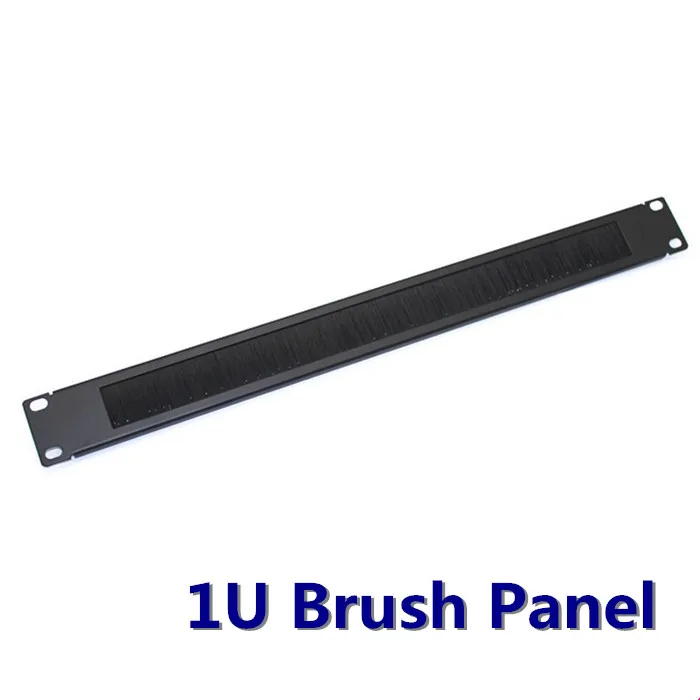 

1U 19" Brush Panel Cable Management Bar Slot for Rack Mount Network Cabinet