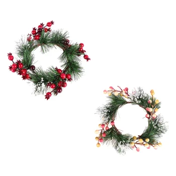 

2Pcs Xmas Garland Decorative Wreath Party Wreath Adornment Christmas Adornment