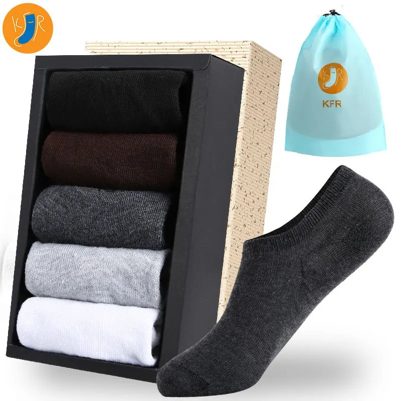 6Pairs/lot Men Cotton Socks Summer Thin Breathable Slippers Socks High Quality No Show Boat Socks Short Men EUR 39-45 With Bag