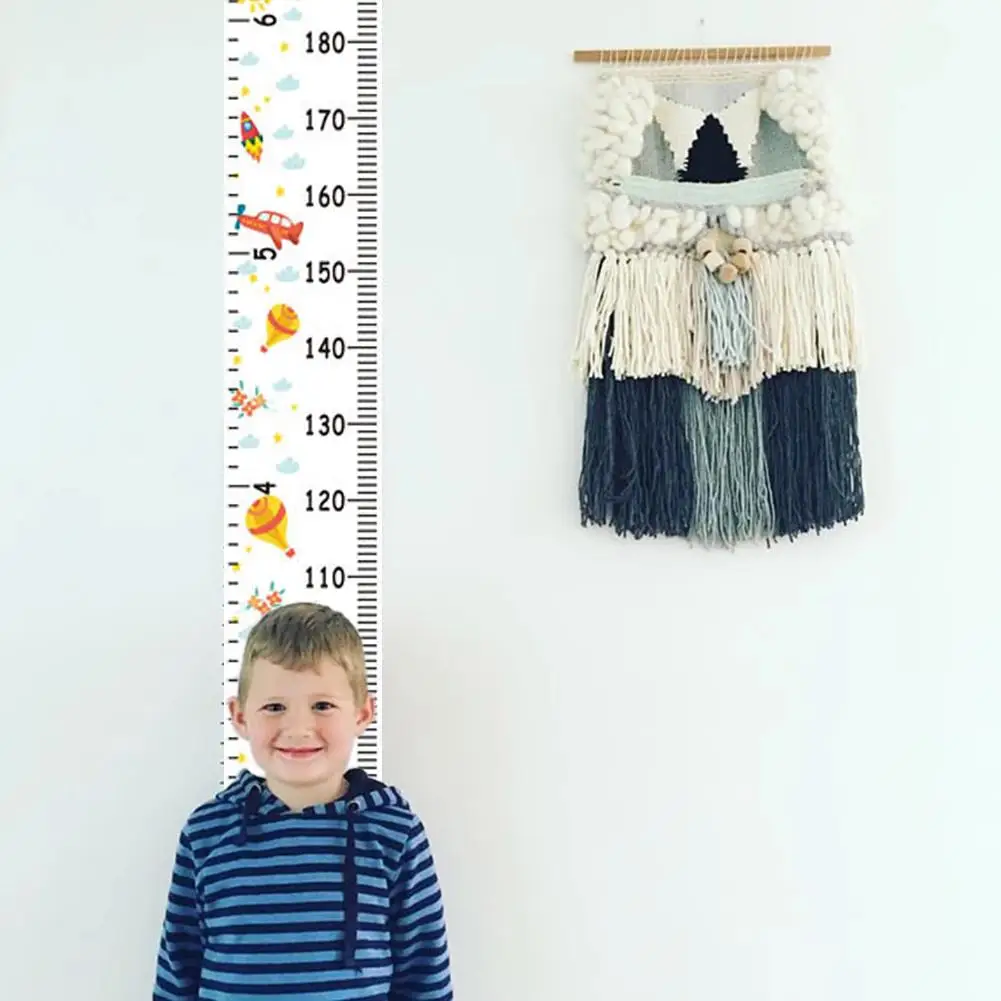 

New Hanging Canvas Height Kids growths Chart Wall Decor Ruler With Wood Frames Kid Height Record For Baby Nursery Decoration