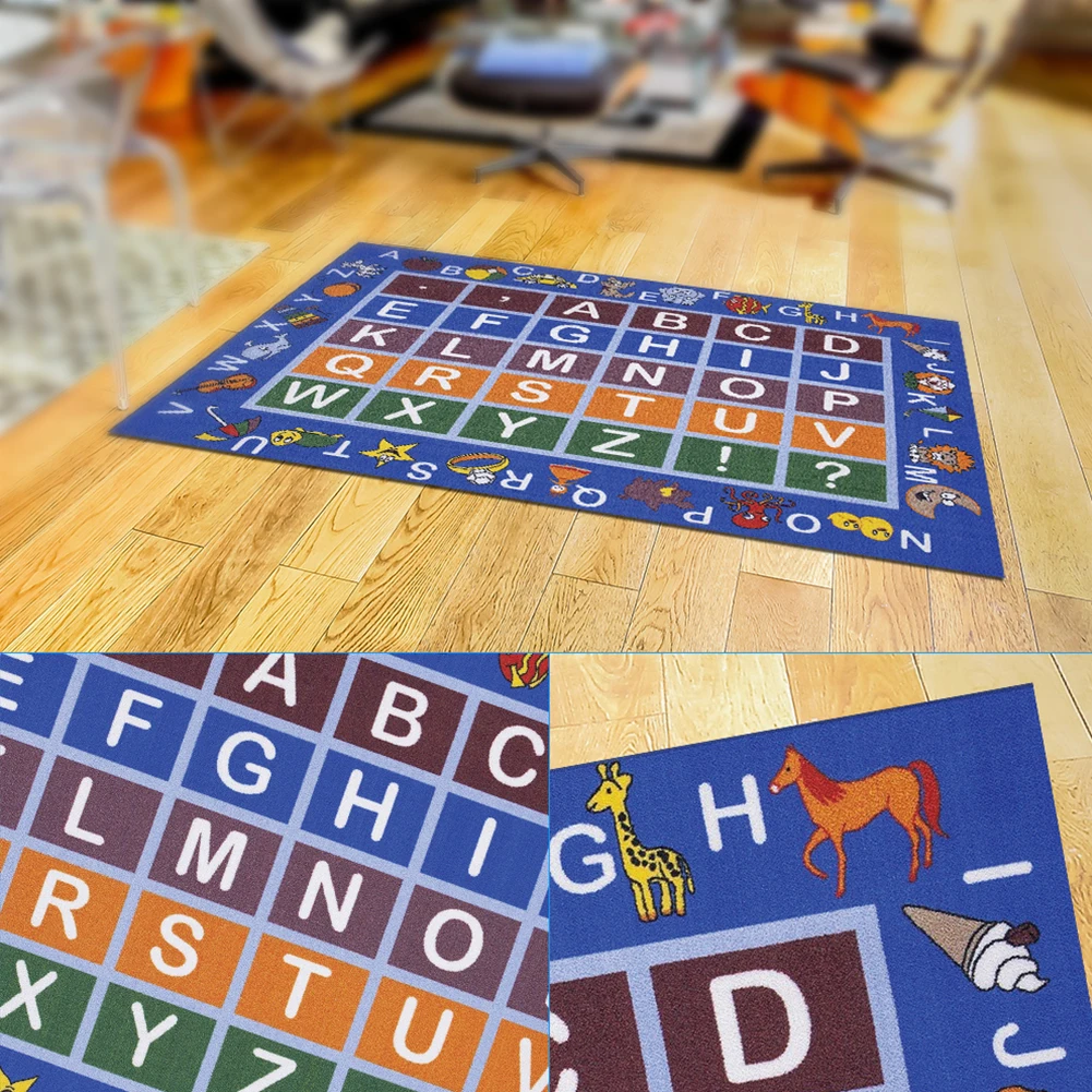 Alphabet S Animal Коврик для обучения, украшение, мультяшный узор, толстая комната, водонепроницаемые игрушки для дошкольников, детский игровой коврик, домашний коврик для ползания - Цвет: Alphabet S Animal