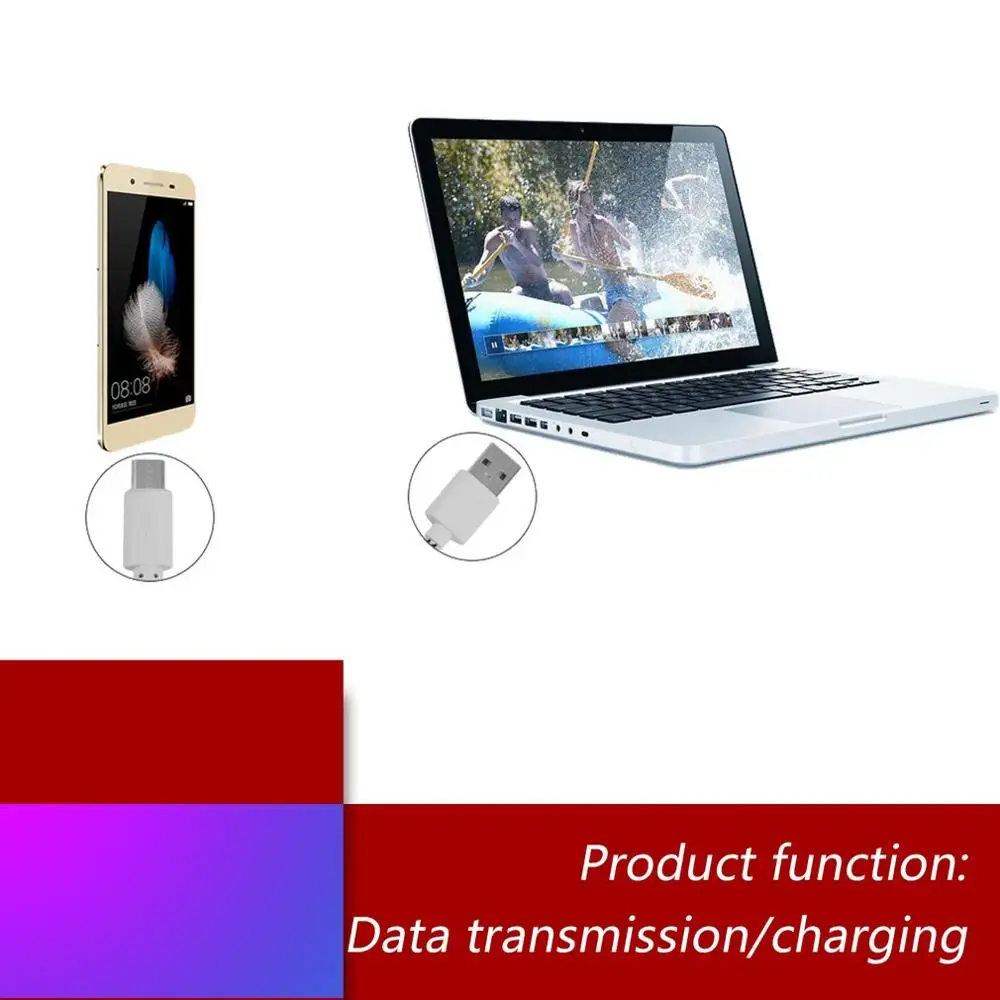 Белый светильник максимальный выход 2 0 А V8 Micro USB плоский кабель для зарядки и
