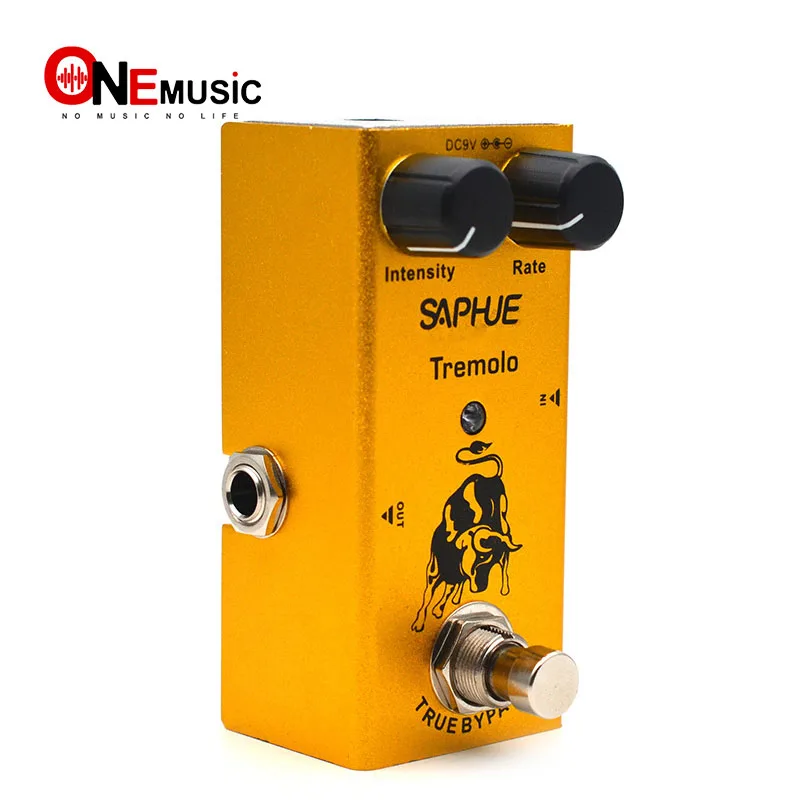 Электрогитара SAPHUE Tremolo Intensity/Rate мини педаль с эффектом постоянного тока 9 в|Детали