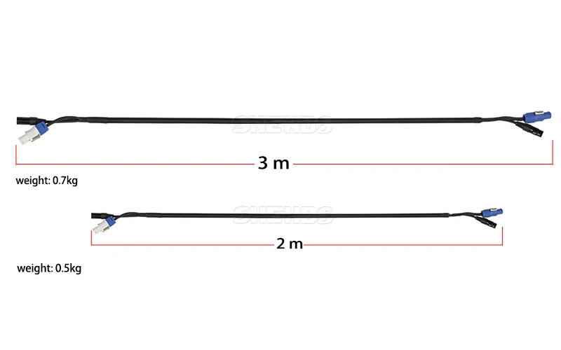 DMX Cable 3 Meters 2 Meters Length Combination Powercon Plug DMX Cable Power Line Lighting Accessories Stage Wedding DJ Disco SHEHDS