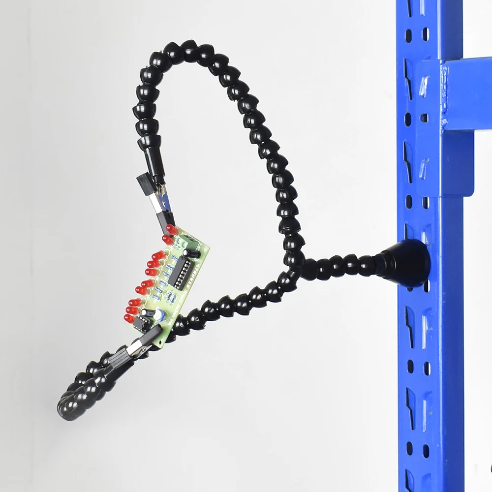 NEWACALOX Soldering Holder Soldering Third Hand Magnetic Y-type Flexible Arm for PCB Fixture Helping Hands Welding Repair Tool