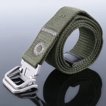 

Unisex Belt Canvas Alloy Double Ring buckle Women Belt Cowboy Outdoor Sports Fashion Casual High Quality Men Belt