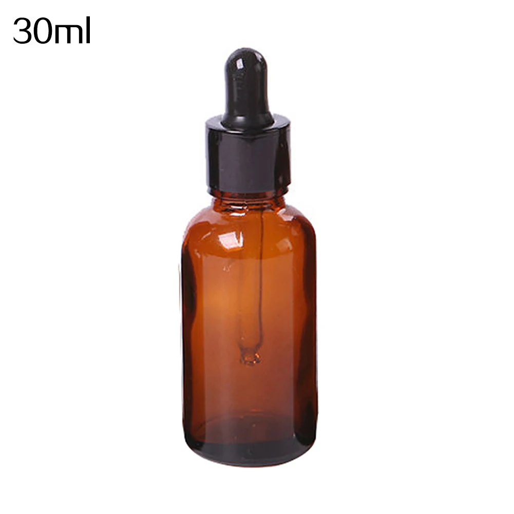 Empty Dropper Bottle Amber essential oil Glass Aromatherapy Liquid Brown 5-50ml Drop for massage Bottles Refillable 4