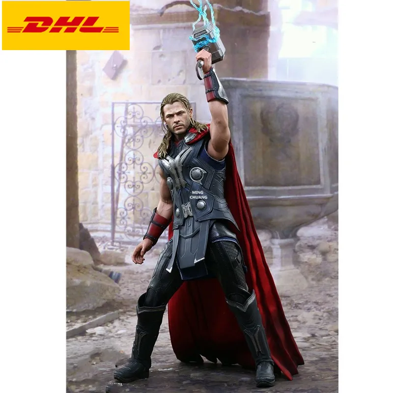 1" MMS306 статуя Тор Odinson бюст Mjolnir со светодиодный светильник полноразмерный портретный праздничный подарок GK фигурка игрушка коробка 30 см V1073