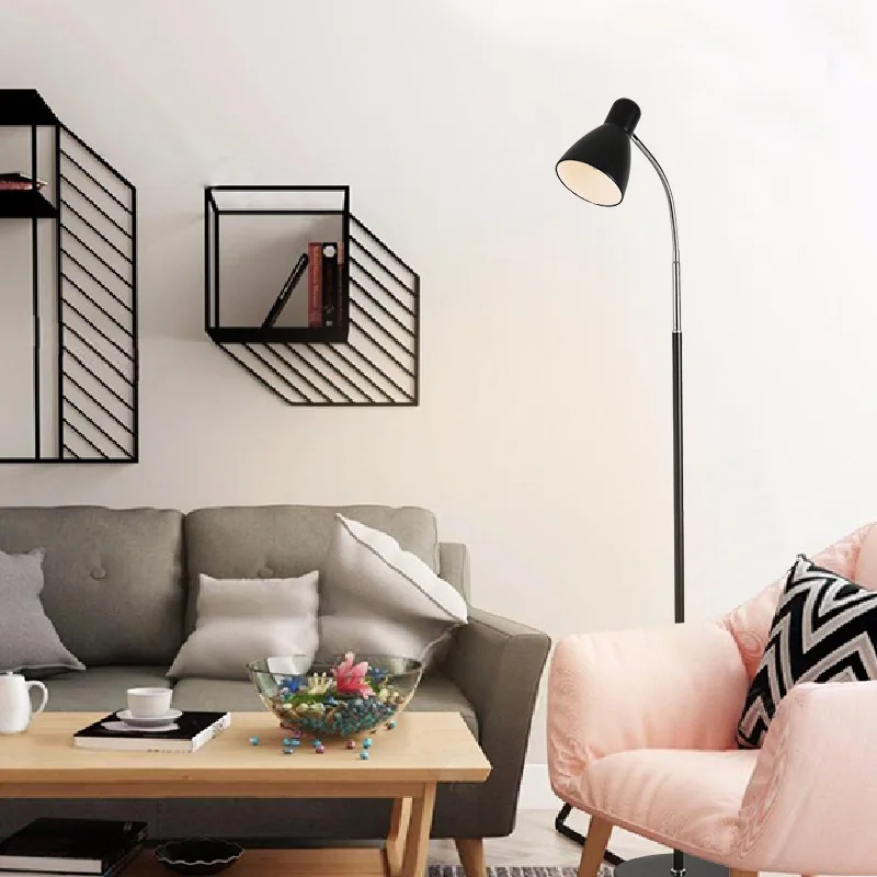 

American-Style of Iron Art LED Living Room Eye Protection Library Anti-Blueray Export Students Xi Office Fill Light Floor Lamp