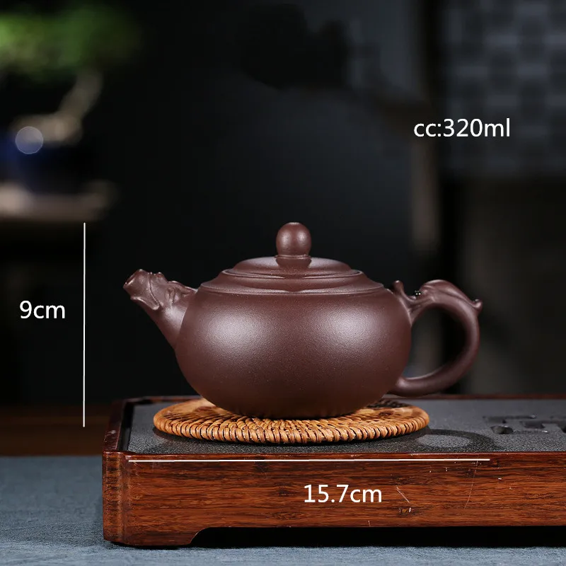 Стиль в китайском стиле фиолетовый; песок чайник термостойкий чайный набор кунг-фу Dahongpao чайник бытовой Питьевая утварь WSHYUFEI - Цвет: 320ml