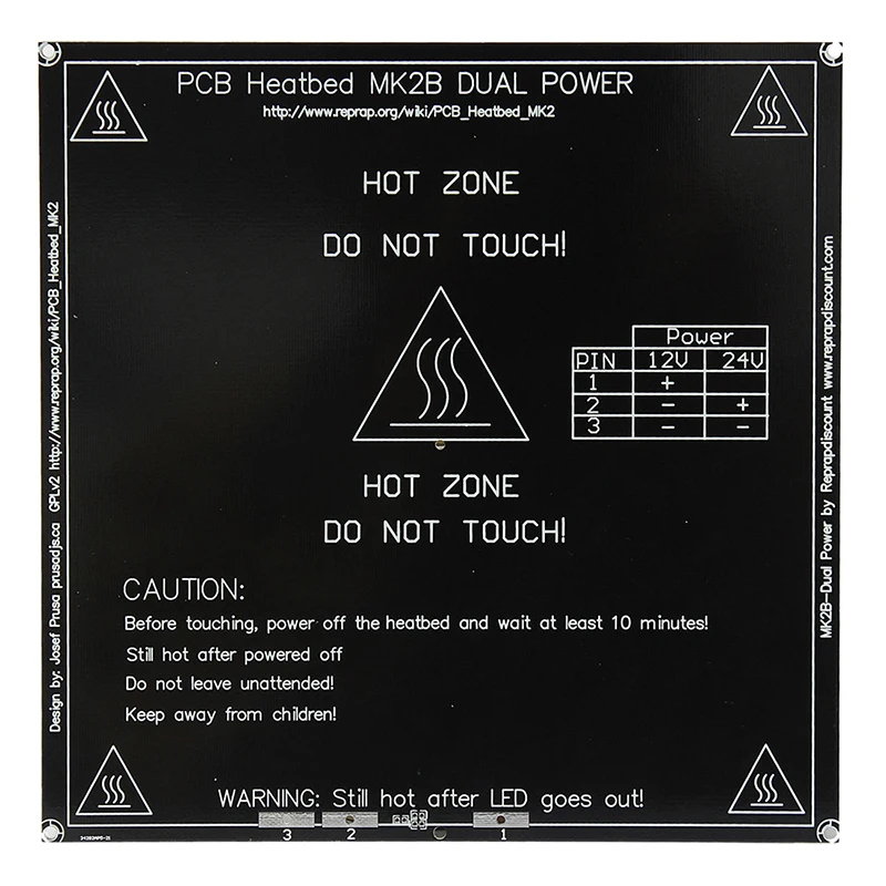 3D принтер Heatbed MK2B двойная мощная печатная плата с горячей пластиной для Prusa &amp Mendel