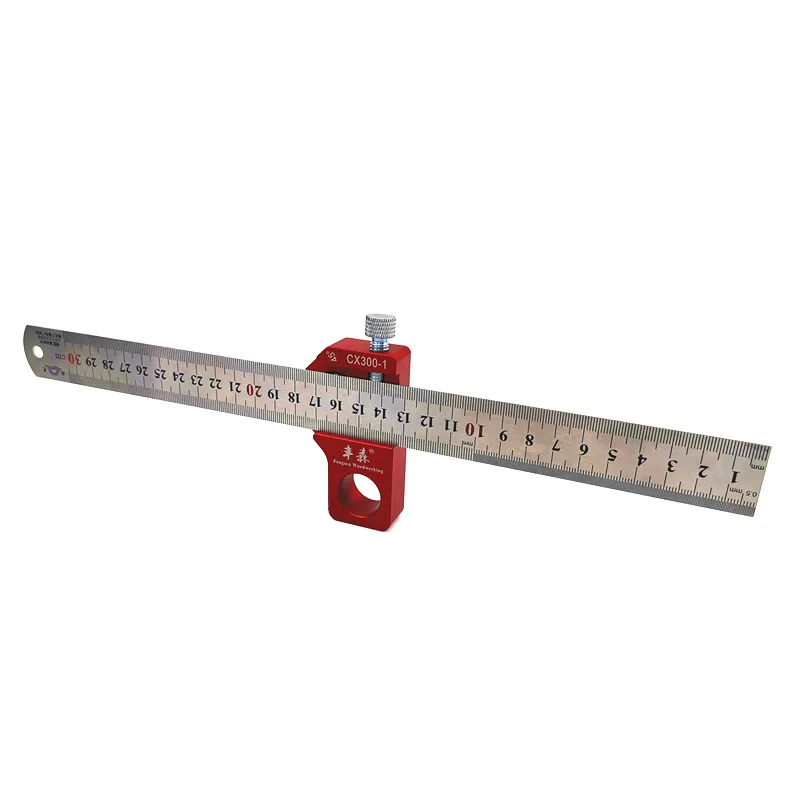 Angle Scriber Steel Ruler Positioning Block Woodworking Line Scriber Gauge Aluminum Alloy For Carpentry DIY Measuring Tools