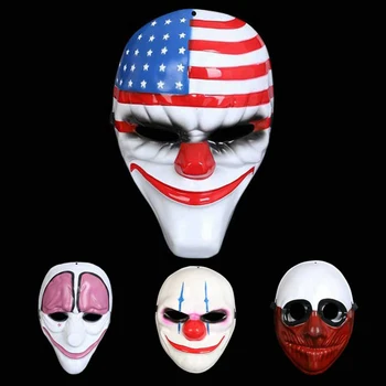 

1pcs Clown Halloween Masks Scary Horrible Masquerade Party mask Payday 2 masked ball Cosplay masque Purge Mask mardi gras