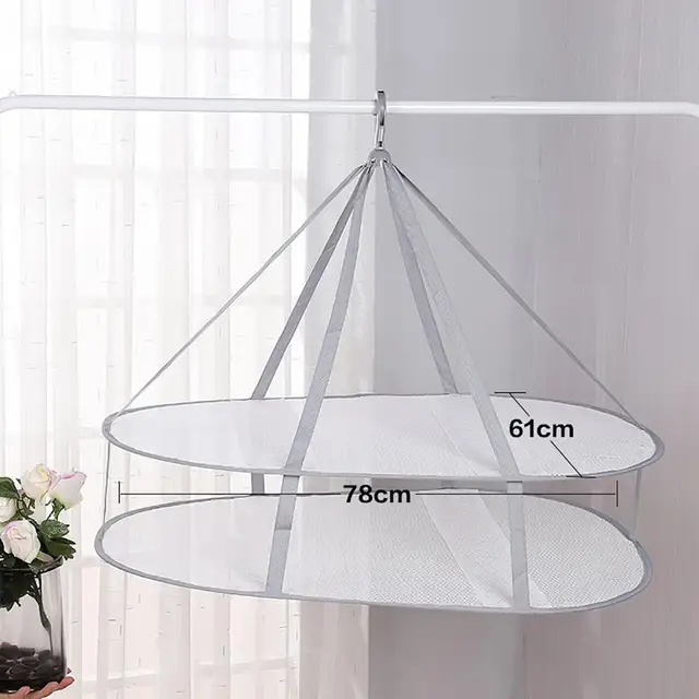 3Layer Szélálló Szárító Ruházati Kosár Zokni Összecsukható Lógó Ruhák Ló Fogas Fehérnemű Pulóver Infaláns Ruházat Szárítás