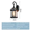 Outdoor Vintage Wall Lamp E27 Bulb Sconce Light Fixtures Retro LED Wall Lamp Porch House Home Yard Garden Lighting Black Bronze 6