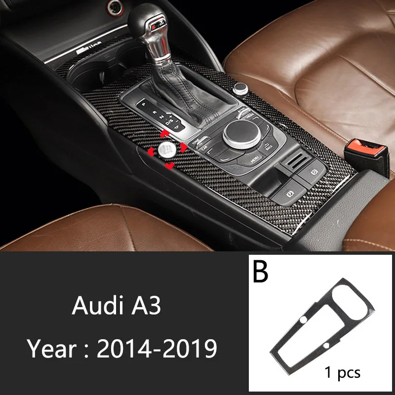 Carbon Faser Für Audi A3 8V S3 Auto Innen Schalthebel Klimaanlage CD Panel  Tür Armlehne Abdeckung Trim Aufkleber zubehör - AliExpress