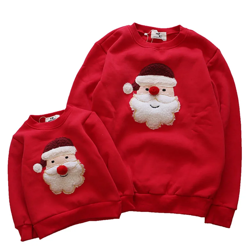 Рождественский свитер для всей семьи; Топ; новогодний флисовый теплый хлопковый свитер для мужчин, женщин, мальчиков и девочек; пижамы с капюшоном; джемпер; Рождественский подарок - Цвет: One sweater9