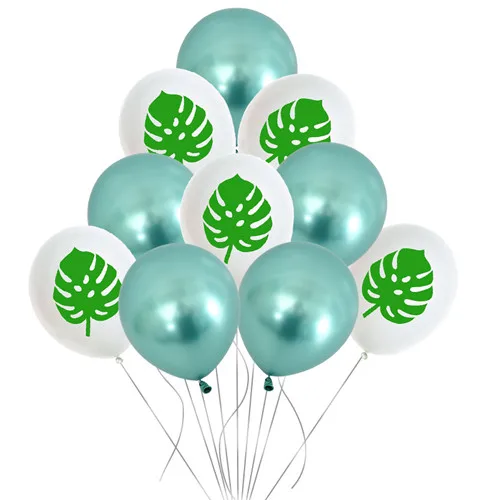 Green Balloons Confetti balloons Set Chrome ballon Birthday deco Party Wedding Decoration Wedding Anniversary globals Metallic - Цвет: 10pcs