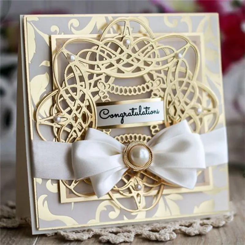 Полая рамка фон штампы металлические для DIY скрапбукинга карты Альбом тиснение