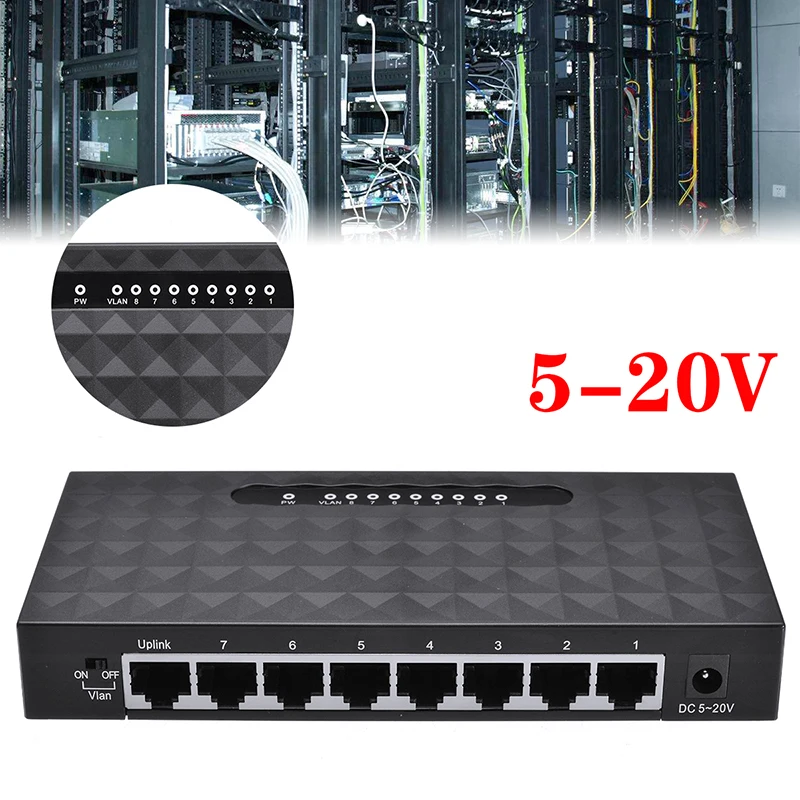 Pohiks гигабитный 8 Порты концентратор Lan Ethernet коммутаторы сетевой кабель сплиттер 10
