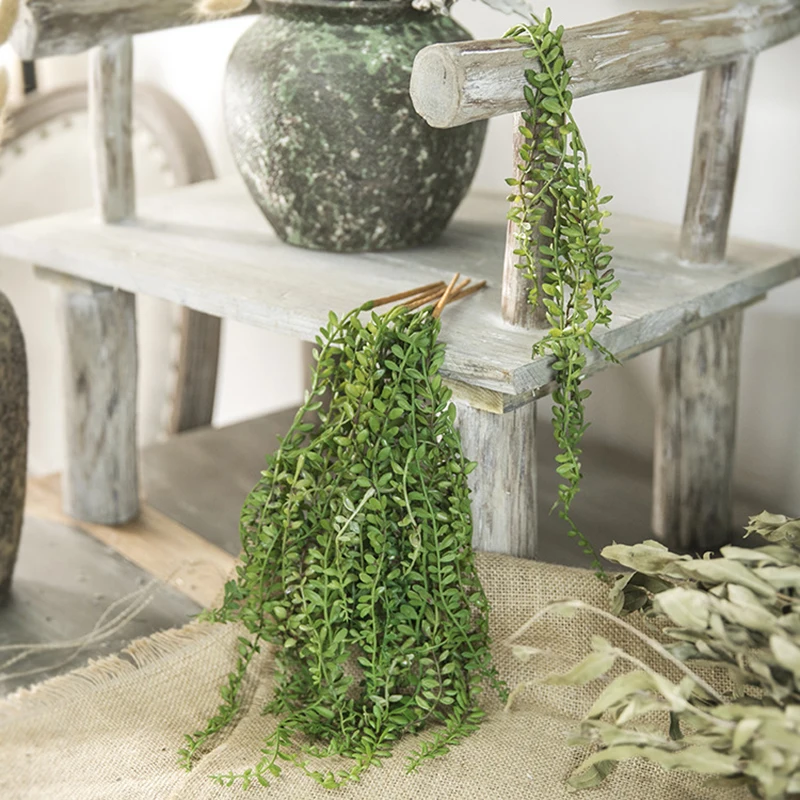 Имитация мини Senecio Radicans суккуленты поддельные цветочный горшок домашний Свадебный декор
