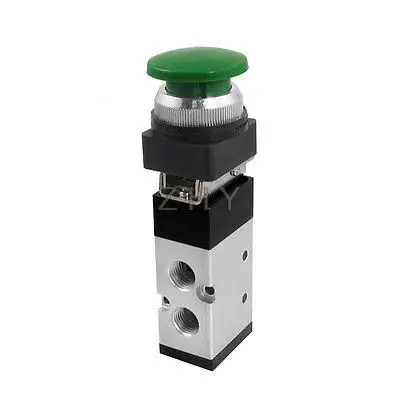 MV522PB 12 мм резьбовой вход 2/5 способ зеленый гриб Кнопка воздушный механический клапан