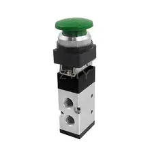 MV522PB 12 мм резьбовой вход 2/5 способ зеленый гриб Кнопка воздушный механический клапан