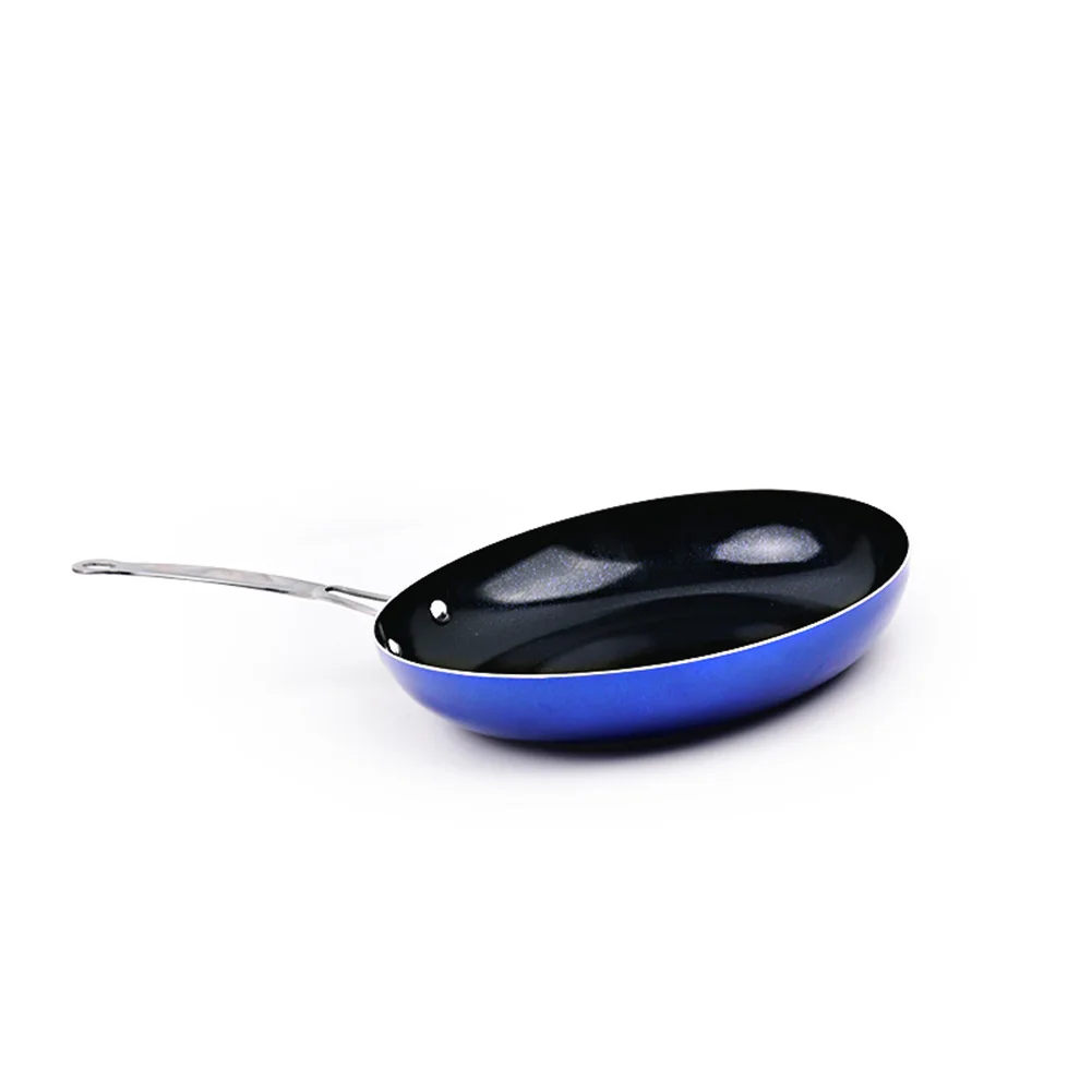Нетоксичная кухонная утварь легкая чистка сковорода керамическая антипригарная практичная синяя Алмазная посуда