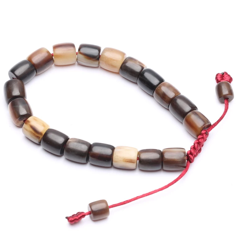 

Handmade natural buffalo horn, retractable bracelet, jewelry, hand-woven in ethnic style