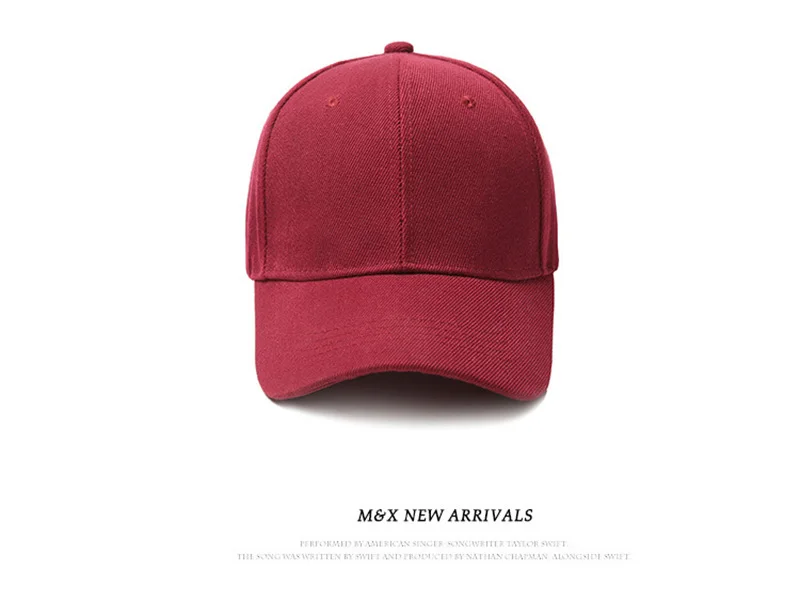 Хлопок нейтральная бейсболка сплошной цвет дышащий snapback шляпы Регулируемая пара бейсболка шляпа от солнца папа шляпа F69