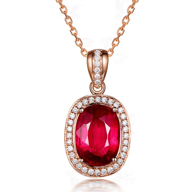 Bague Ringen, роскошное розовое золото, рубиновый драгоценный камень, кулон, ожерелье s для женщин, серебро 925, ювелирное изделие, свадебное, Обручальное ожерелье, новинка