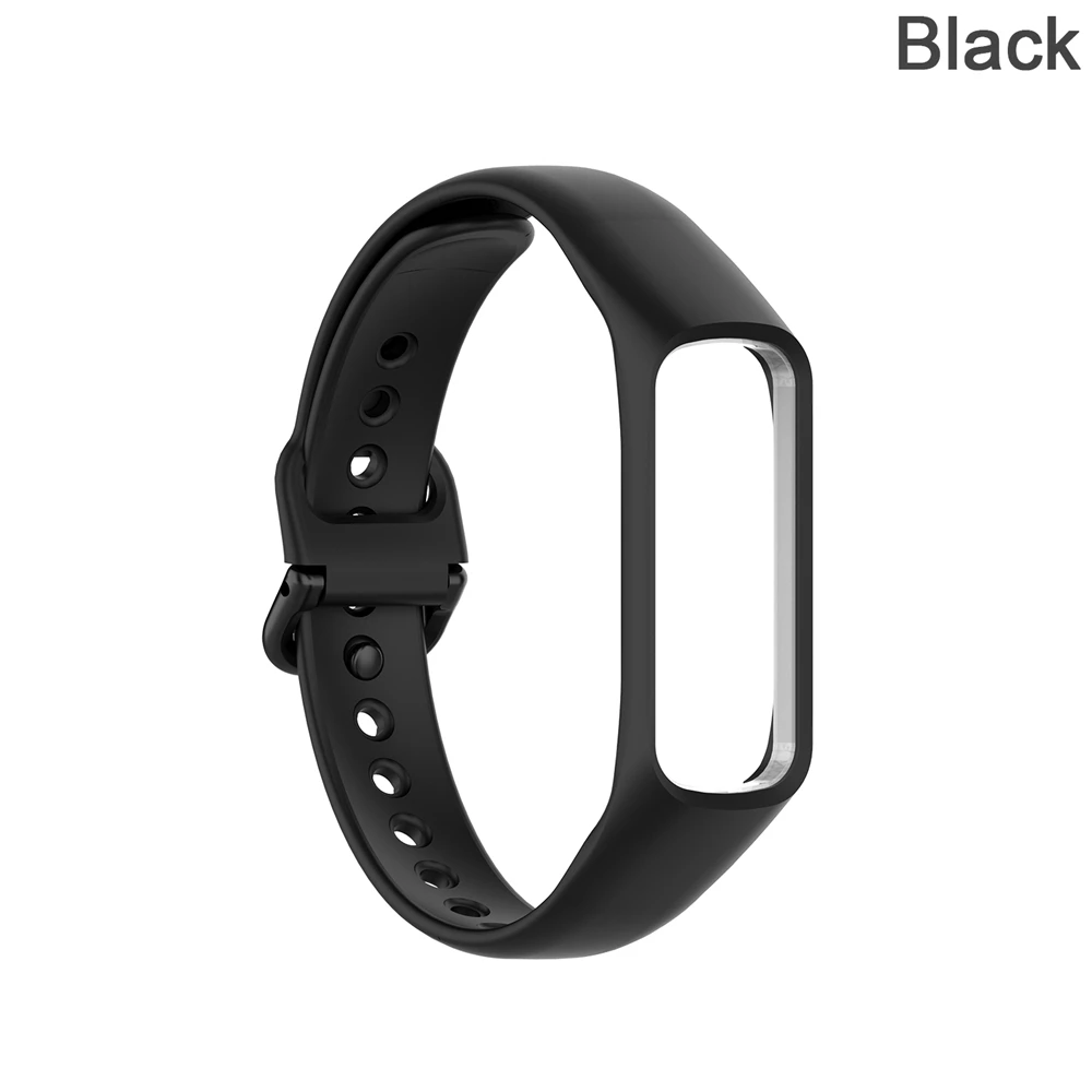 Спортивный смарт-браслет ремешок браслет для samsung Galaxy Fit-e Fit E R375 Замена часов ремешок резиновый регулируемый браслет - Цвет: Черный