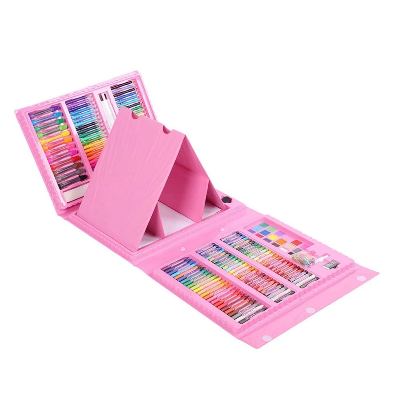208 PCS Art Set Children Supplies Drawing Kit for Kids Artist Tools Beginners Box with Crayons Watercolor Pens | Инструменты
