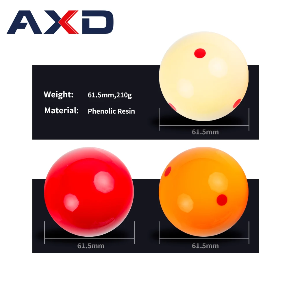 Korean 3 Cushion Game Balls 6 Dot-Spot Training Ball 61.5mm Carom Billiard Cue Ball Phenolic Resin Material Billiard Accessories