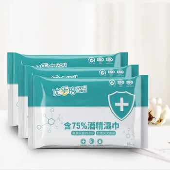 

10 Pcs / bag Portable Disinfection Wipes Disposable Wipes Household Hand Cleaning Care Disinfection Wipes