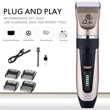 

Electrical Dog Hair Trimmer USB Charging Pet Hair Clipper Rechargeable Low-noise Cat Hair Remover Grooming Hair Cutter Machine