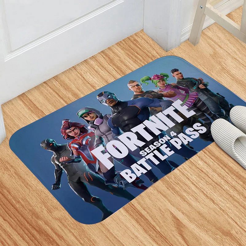 Оригинальный Fortnite фланель мультфильм дверной коврик дома дверного проема
