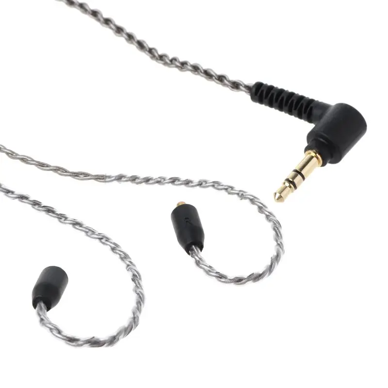 MMCX SE535 посеребренный кабель съемный провод для Shure SE215 SE315 SE846 UE900 наушники для iPhone Xiaomi гарнитура аксессуары