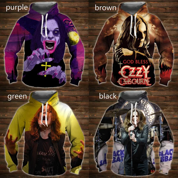 

Newest Fashion Ozzy Osbourne Shirts Rock 3d Hoodie Harajuku Style Printed Pullover Funny Sweatshirt