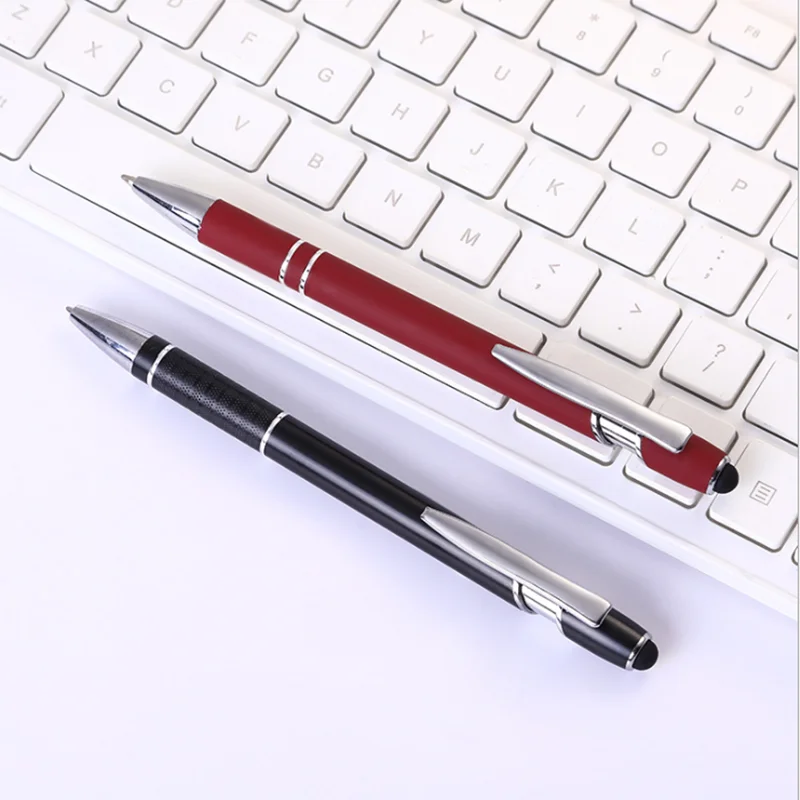 

5Pcs Customized LOGO Metal Handwritten Touch Ballpoint Pen Wedding Birthday Gift Gel Pens School Office Lettering Signature Pen
