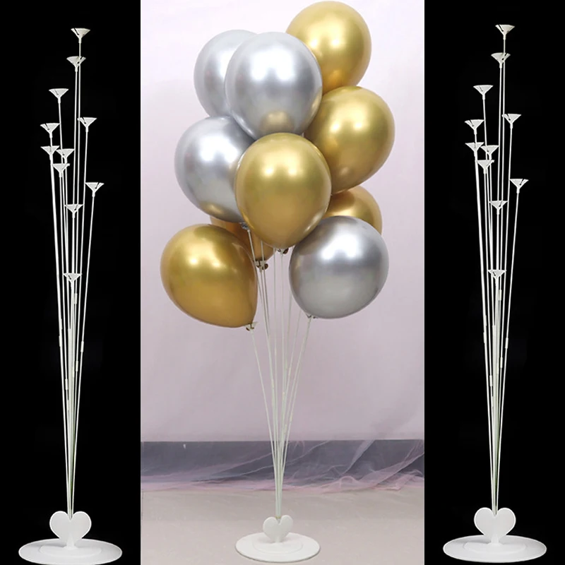 2 sets 11 Tube Plastic Balloons Stand Wedding Decoration Balons Column