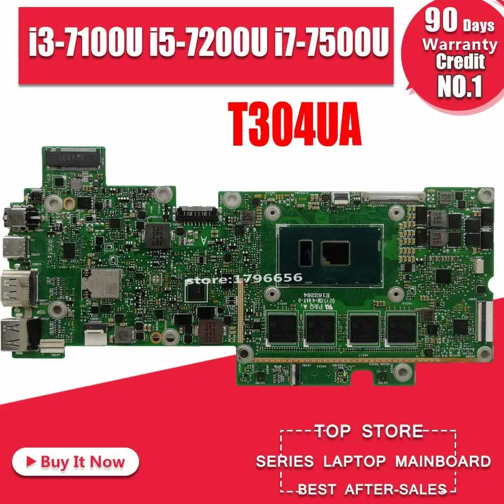 T304UA Motherboard i3-7100U/i5-7200U/i7-7500U For Transformer 3 Pro ASUS T304U T304UA Laptop mother