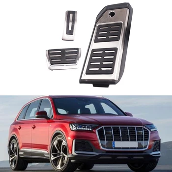 

3Pcs Car Foot Rest Gas Brake Pads Pedal Covers For- Q7 2016-2020 Q8 2019-2020