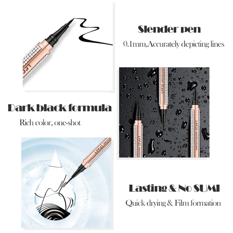 Алмазная подводка для глаз ручка водостойкая не-dizzy окрашивание долгостойкая цветная жидкая подводка для глаз
