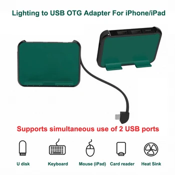 

IOS13 Lighting to USB OTG Adapter For Apple iPhone 11 XR X XS Max 8 7 6 /iPad Pro Tablet Holder Support Keyboard Mouse U Disk