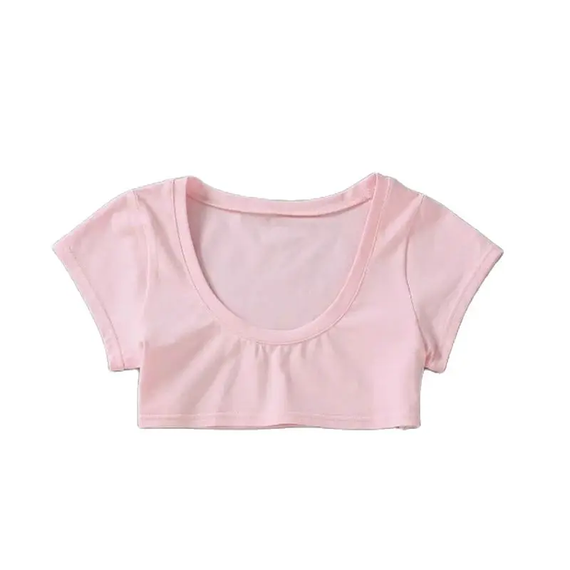 XUANSHOW New Fashion Cotton Crop Top Club Style Ultra Short Sleeves Tees Hot Exposed Breasts Erotic Women Sexy Girl's Tshirt 6