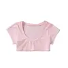 XUANSHOW New Fashion Cotton Crop Top Club Style Ultra Short Sleeves Tees Hot Exposed Breasts Erotic Women Sexy Girl's Tshirt 6