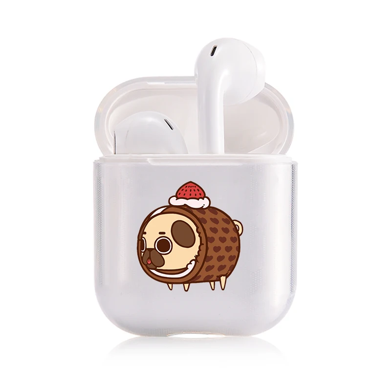 Pets Pug наушники чехол для Apple AirPods 2 Жесткий Чехол беспроводной Bluetooth наушники милые AirPods защитный для AirPod Silm чехол